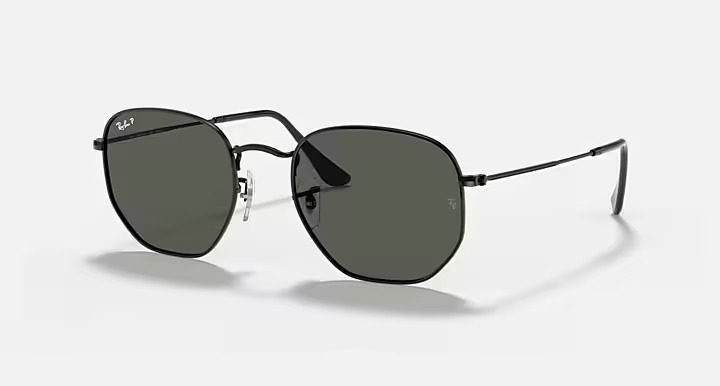 SOLAR RAY-BAN RB3548N 002/58 HEXAGONAL PRETO POLARIZADO