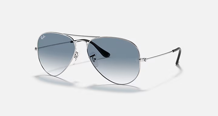 SOLAR RAY-BAN RB3025L 003/3E AVIATOR PRATA AZUL