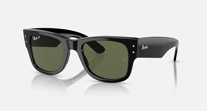 SOLAR RAY-BAN RB0840S 901/58 MEGA WAYFARER PRETO POLARIZADO