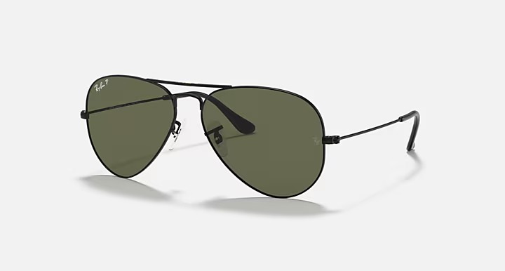 SOLAR RAY-BAN RB3025L/58 AVIATOR PRETO G-15 POLARIZADO