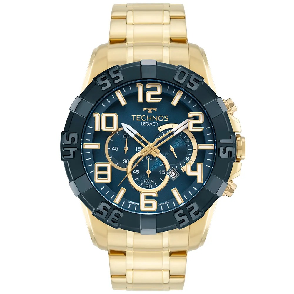 RELÓGIO TECHNOS OS20IQS/1A MASCULINO DOURADO