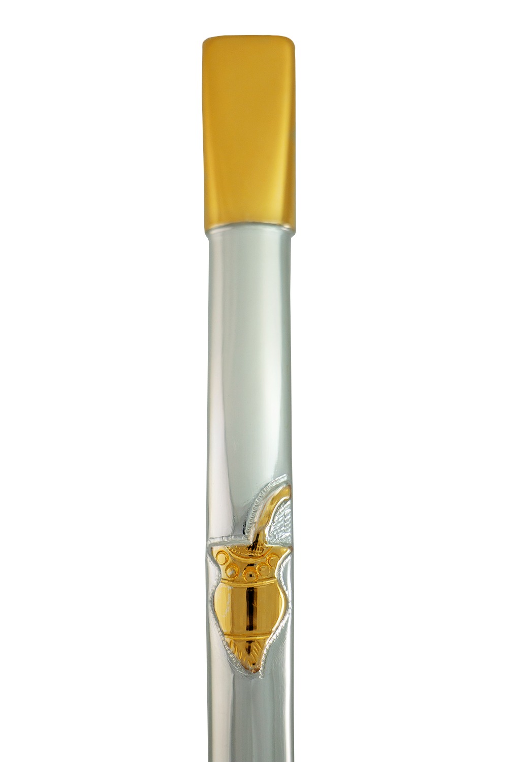 BOMBA PRATA 600 COM BOCAL/DETALHE CUIA OURO 12k CHAPEADO