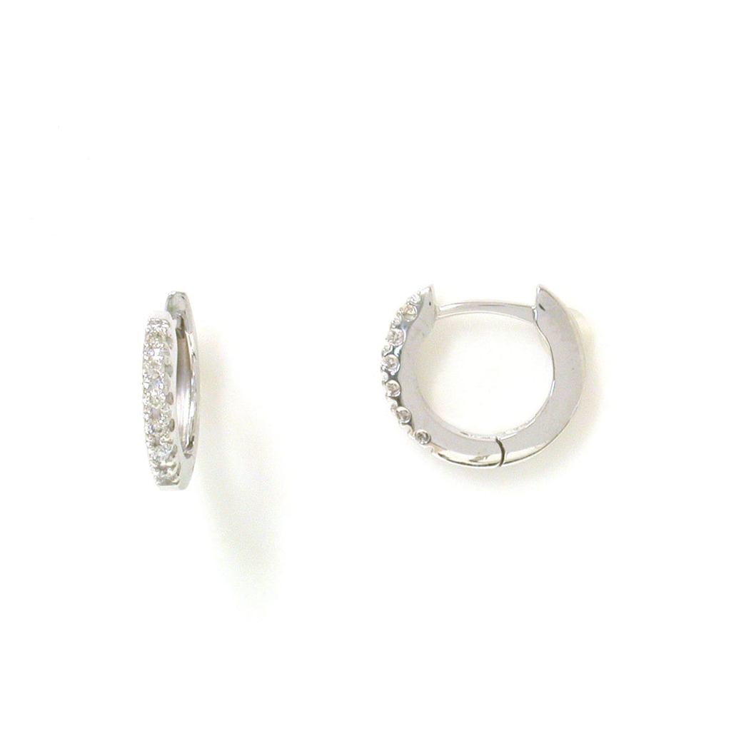 BRINCO ARGOLA OURO BRANCO 18K 8PTS
