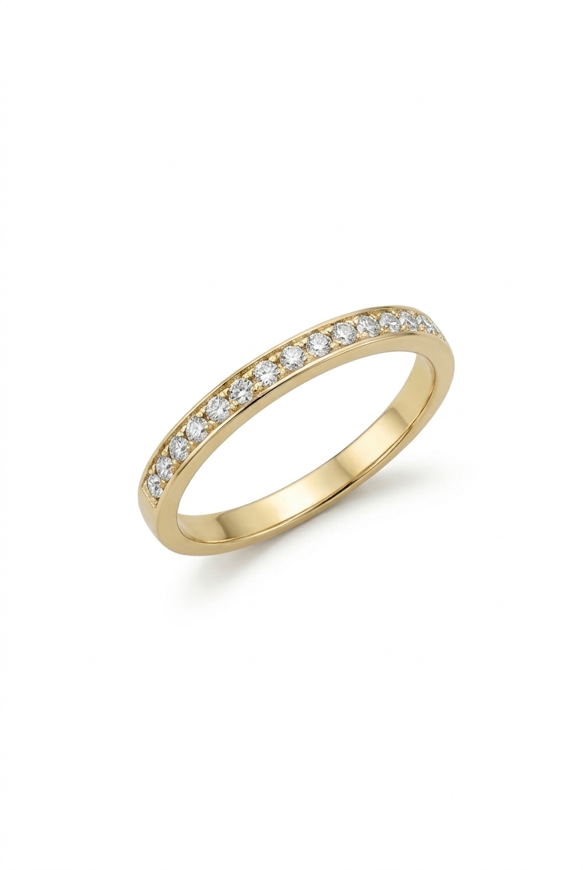 ANEL 10K APARADOR COM ZIRCÔNIAS