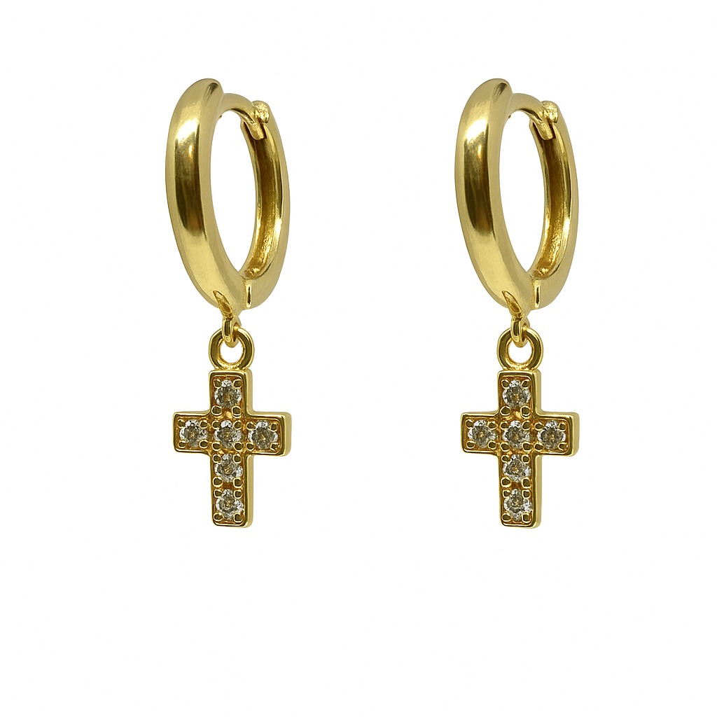 BRINCO 18K ZIRC. CRUCIFIXO