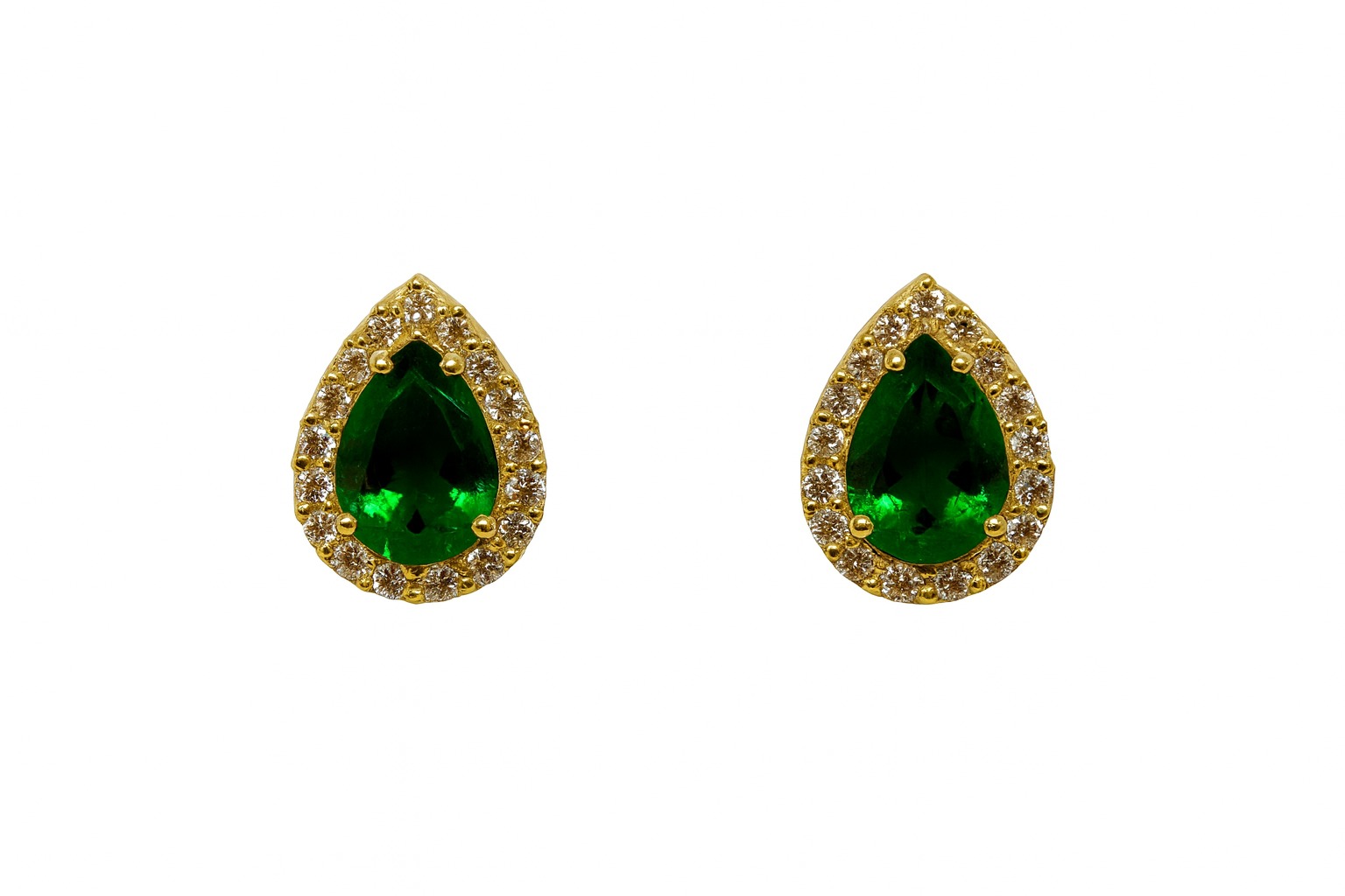 BRINCO 18K ZIRCÔNIA VERDE GOTA