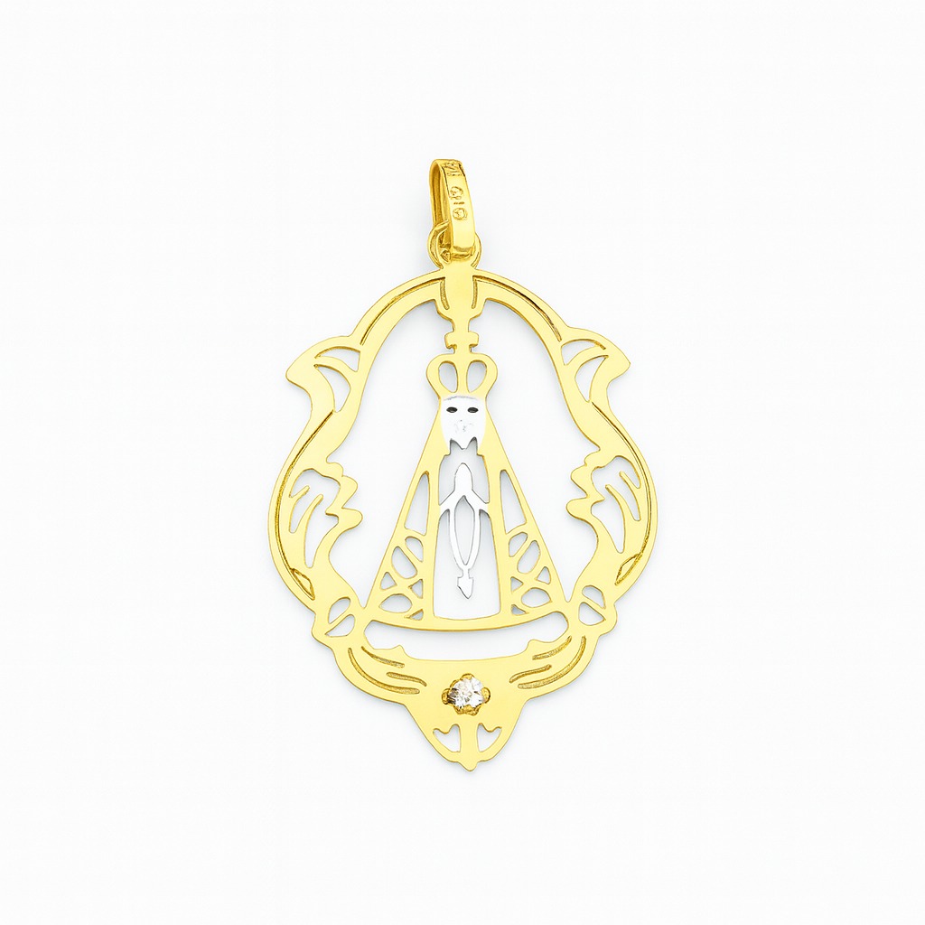 PINGENTE 18K NOSSA SENHORA APARECIDA