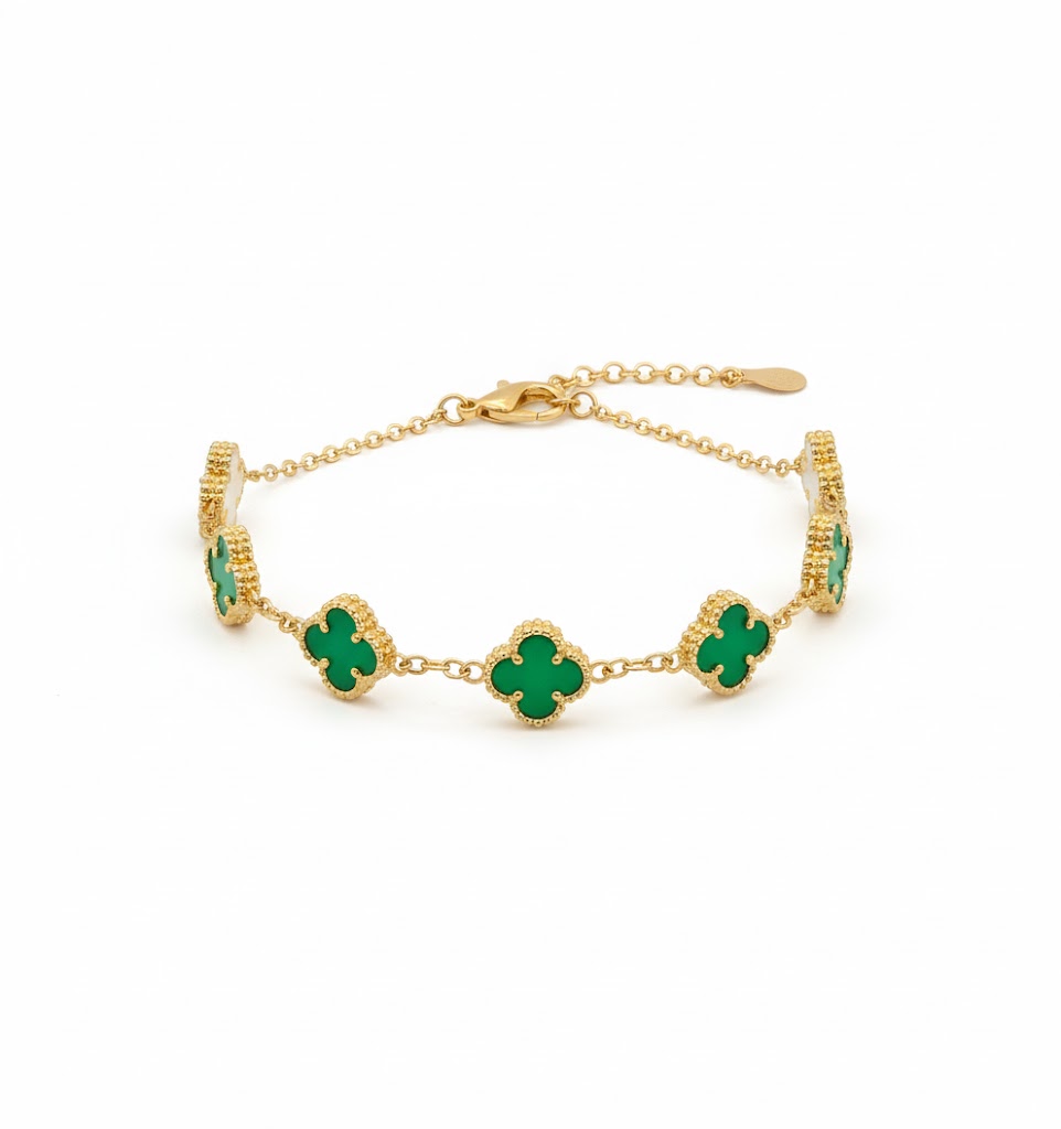 PULSEIRA 18K TREVO VERDE