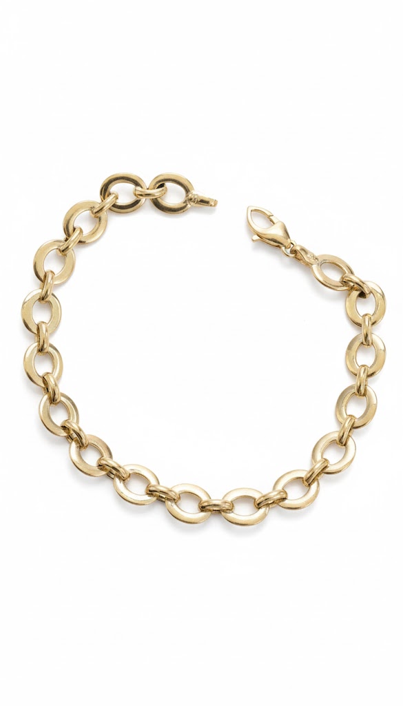 PULSEIRA 18K ELO PORTUGUÊS ACHATADO