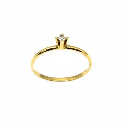 ANEL 18K 5PTS SOLITÁRIO