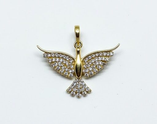 PINGENTE 18K ZIRCÔNIA POMBA