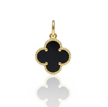 PINGENTE 18K TREVO PRETO