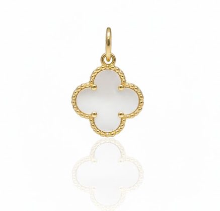 PINGENTE 18K TREVO BRANCO