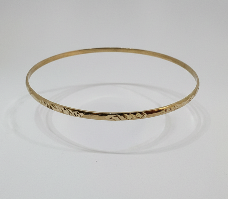 BRACELETE 10K SEM FECHO TRABALHADO 6,5CM