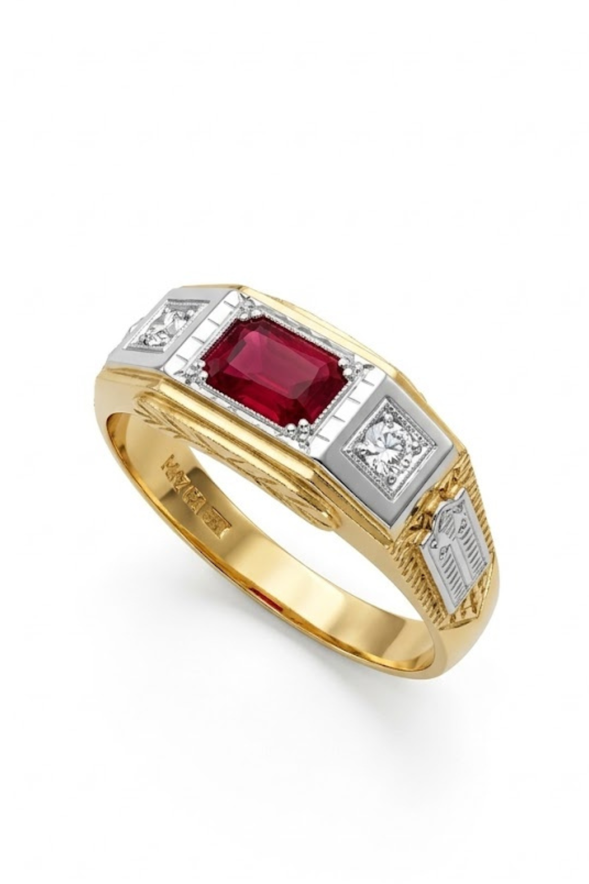 ANEL 18K – BRILHANTE COM RUBI. CURSO: DIREITO.
